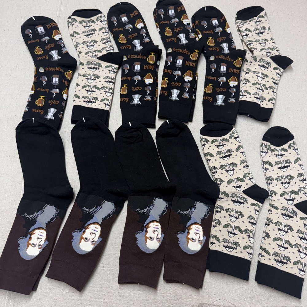 12 Pairs Novelty Crew Socks Mixed DesignsUS Women’s 6–10 big kids New #mixed33